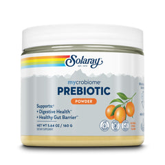 Front view of SOLARAY Mycrobiome Prebiotic Powder container