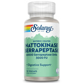 SOLARAY Nattokinase Serrapeptase enteric-coated bottle with 3000 FU and 30 servings