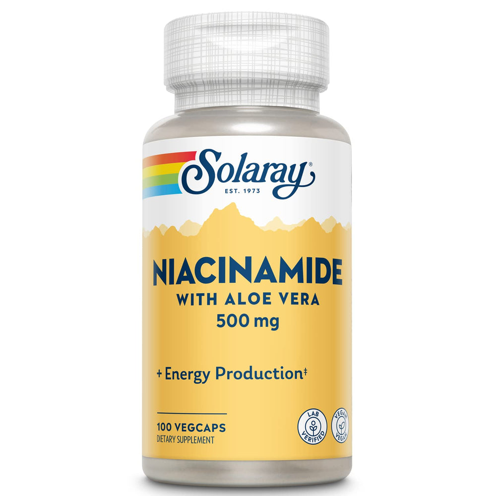 SOLARAY Niacinamide 500 mg bottle and label
