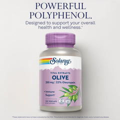 Vegan SOLARAY olive leaf capsules in bottle