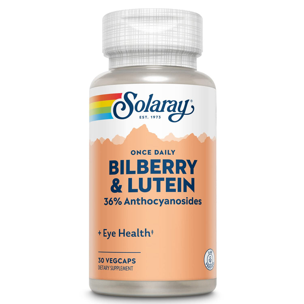 SOLARAY One Daily Bilberry & Lutein supplement bottle front