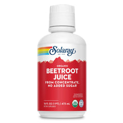 Solaray Organic Beetroot Juice from Concentrate bottle and label
