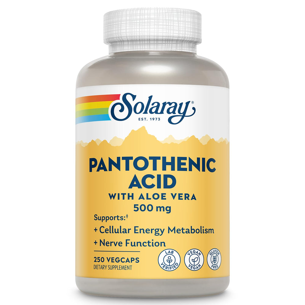 SOLARAY Pantothenic Acid 500mg bottle front view