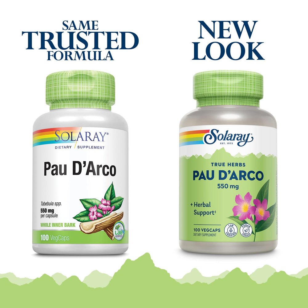 Solaray Pau D'arco inner bark capsules packaging