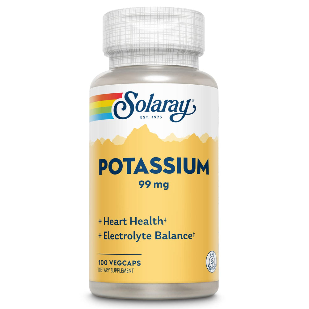 Solaray Potassium 99 mg bottle – front view