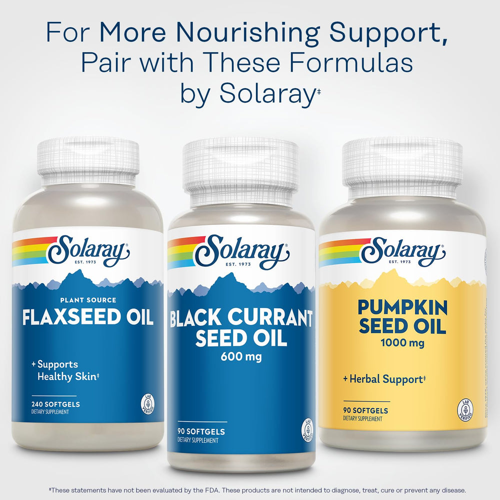 60-day guarantee seal for Solaray Pumpkin Seed Oil.