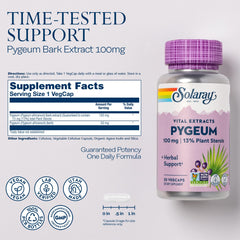 Close-up of Pygeum Bark Extract capsules