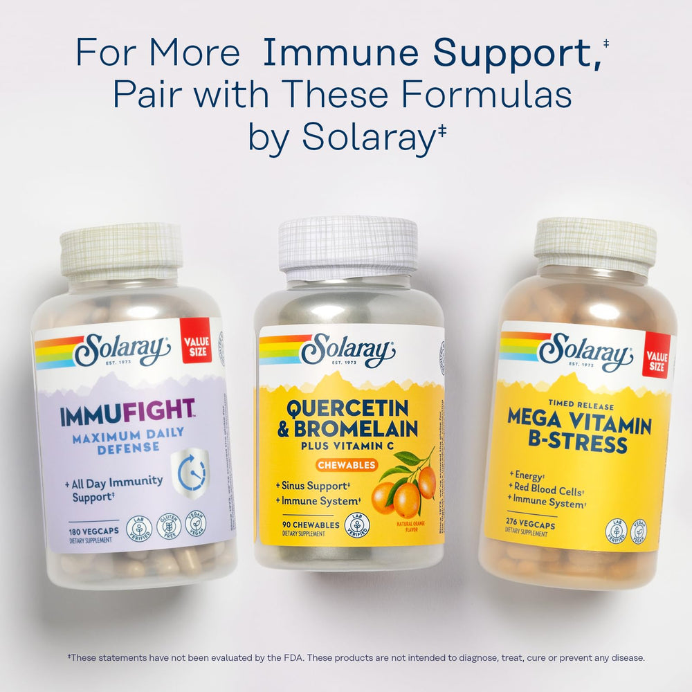 Serving size and daily usage for SOLARAY immune support chewables