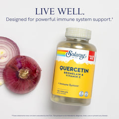 Supplement facts panel for SOLARAY Quercetin Bromelain Vitamin C