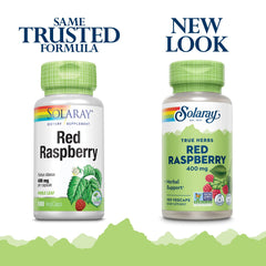 Solaray Red Raspberry Leaves Capsules bottle 400 mg - image 2