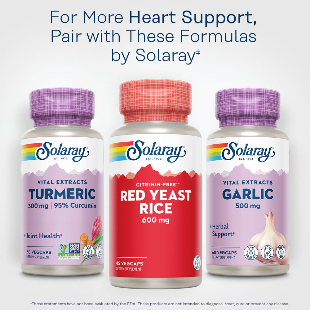 Product shot of SOLARAY Red Yeast Rice bottle with packaging