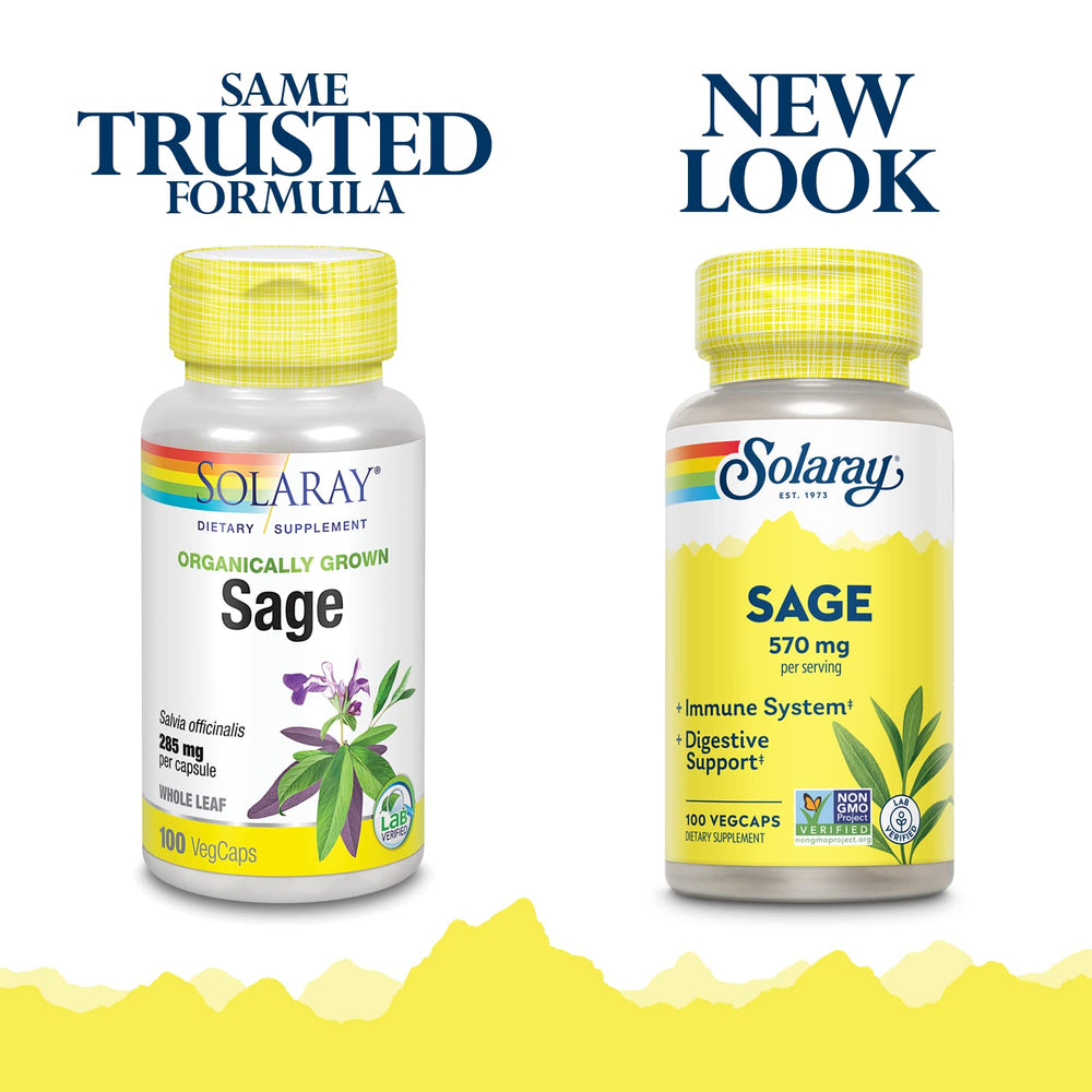 Close-up of Sage Leaf 570mg capsules