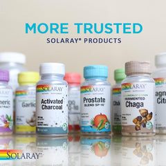 Solaray brand packaging and product history imagery