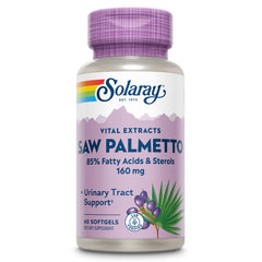 SOLARAY Saw Palmetto Extract bottle with 60 softgels