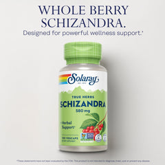 Vegan and Non-GMO Project Verified label on SOLARAY Schizandra