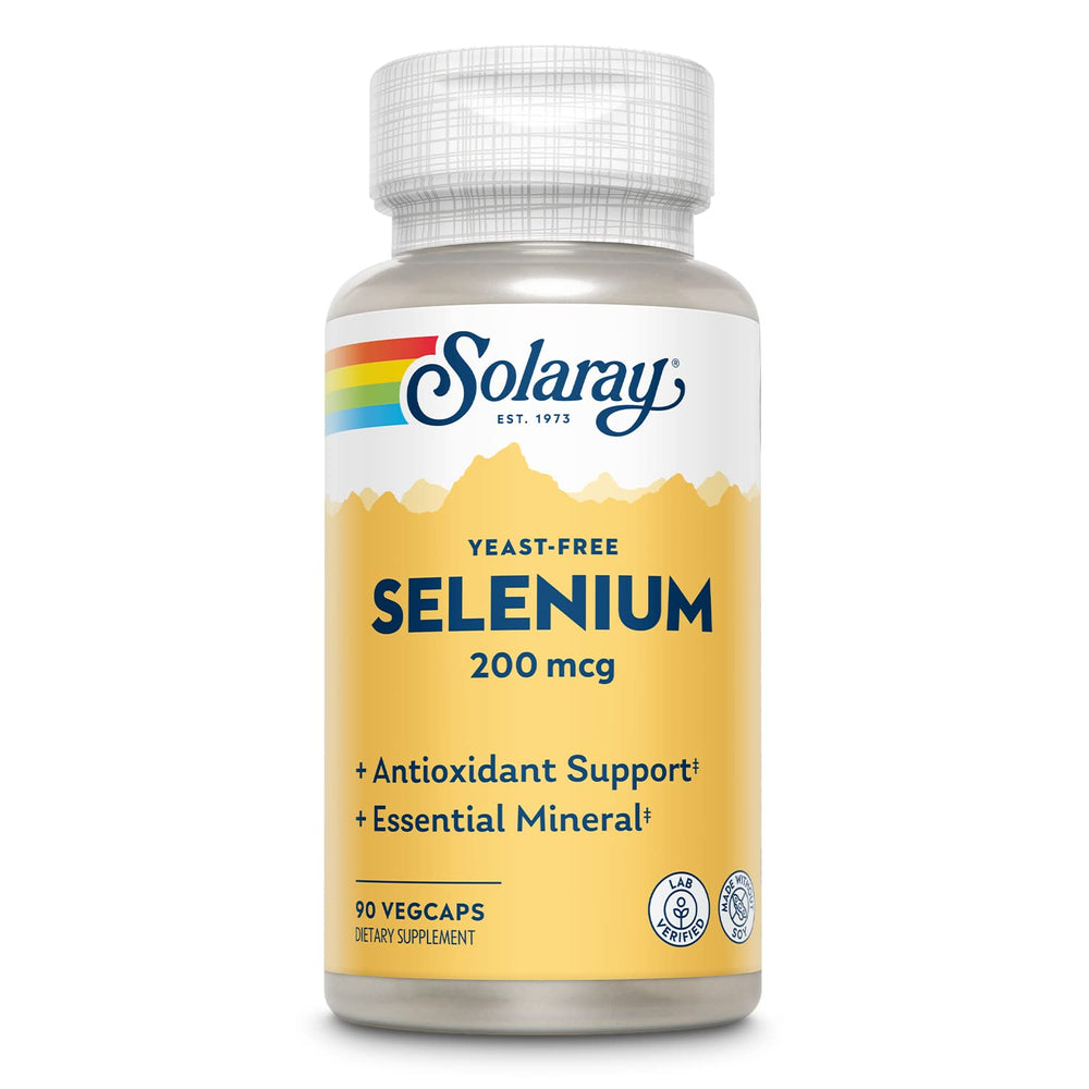 Solaray Yeast Free Selenium 200 mcg bottle front