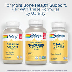Serving size panel with SOLARAY bottle aids daily intake planning.