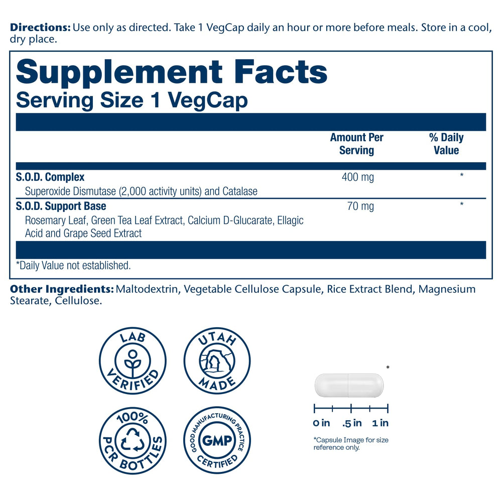 SOLARAY S.O.D. 2000 Plus product front label