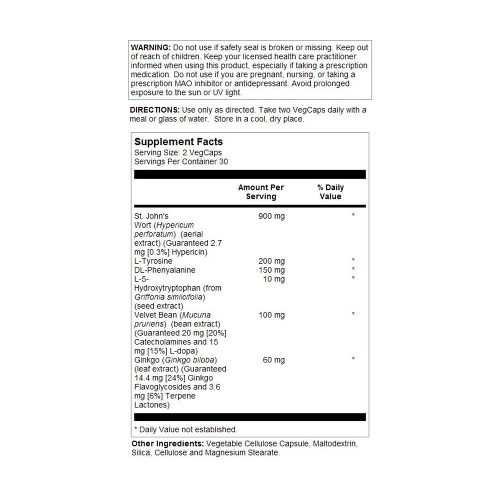 Solaray St. John's Wort 900 mg capsules product image - 60 count