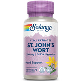 Bottle label for Solaray St. John's Wort Aerial Extract 300 mg