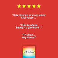 Supplement facts panel for Solaray Strontium Citrate
