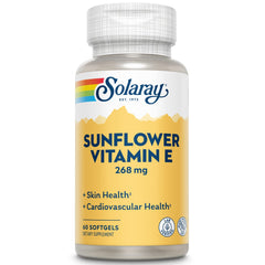 SOLARAY Super Bio E Sunflower Softgels bottle - 400 IU Vitamin E, 60 count