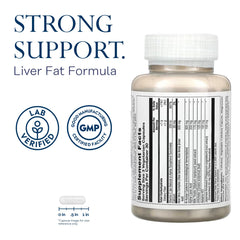 Close-up of SOLARAY Total Cleanse Liver Fat Formula label showing 90 count