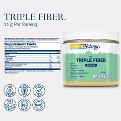 Measuring scoop with unflavored powder from SOLARAY Triple Fiber.