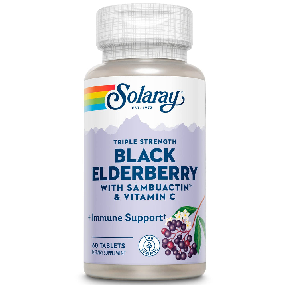 SOLARAY Triple Strength Sambuactin 1200 mg tablets bottle - front view - 60 count