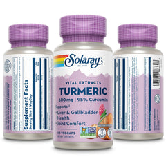 Joint and liver health benefits graphic for turmeric supplement