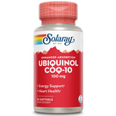 SOLARAY Ubiquinol CoQ-10 bottle with 30 softgels
