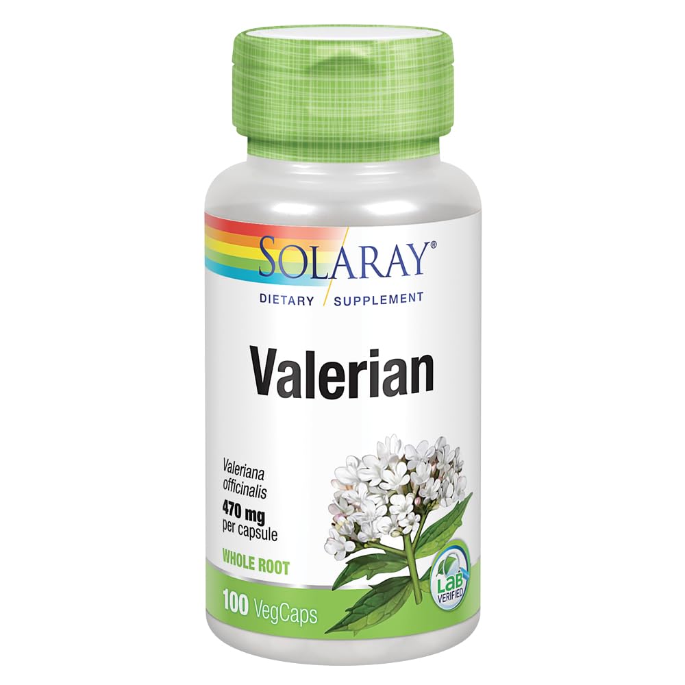 SOLARAY Valerian 470mg bottle label