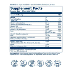 Close-up of Solaray Vitamin B Complex Orange Chewables packaging