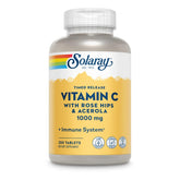 SOLARAY Vitamin C 1000mg with Rose Hips and Acerola bottle - 250 count packaging