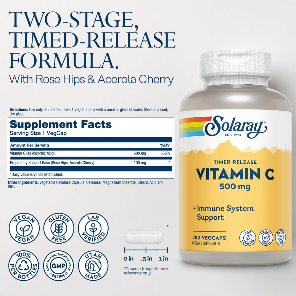 Vitamin C with rose hips and acerola blend