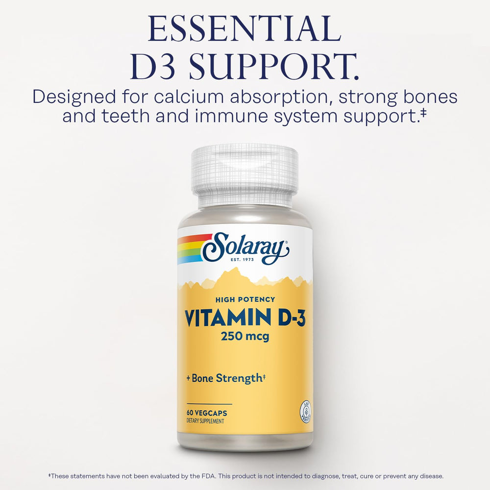 Bone health with SOLARAY Vitamin D3 capsules