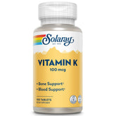 SOLARAY Vitamin K-1 100mcg bottle label