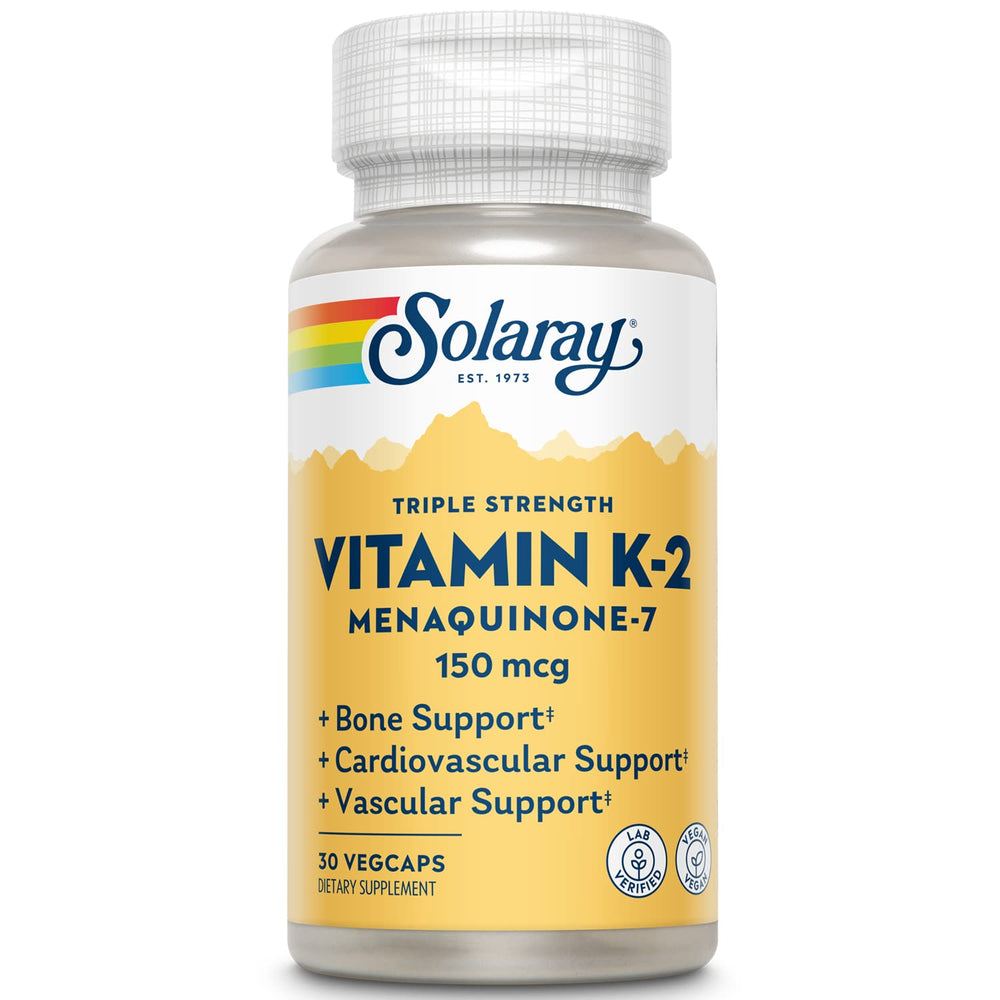 SOLARAY Vitamin K-2 MK-7 150 mcg front view