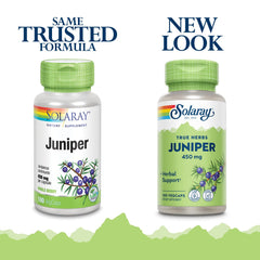 SOLARAY Juniper Berry 450 mg bottle label close-up
