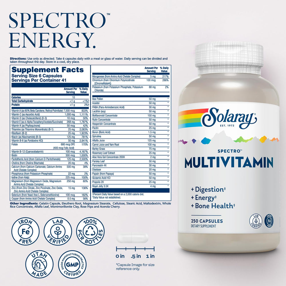 Close-up of the 55+ vitamins, minerals, carotenoids and enzymes concept