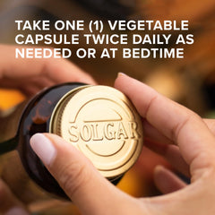 Solgar 5-HTP packaging with gluten-free vegan kosher labels