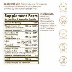 Solgar B-Complex 100 two-pack bottle side view