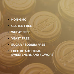 Solgar B-Complex 100 packaging with vegan symbol