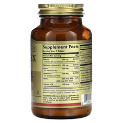 Close-up of Solgar B-Complex 100 tablets