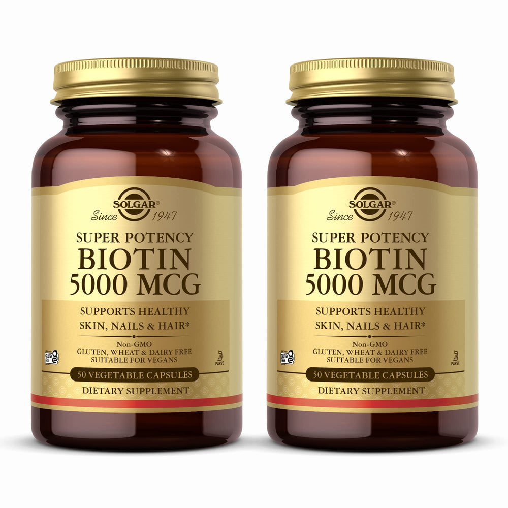Solgar Biotin 5000 mcg 2-pack hero image