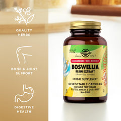 Solgar Boswellia Resin Extract bottle with 60 servings