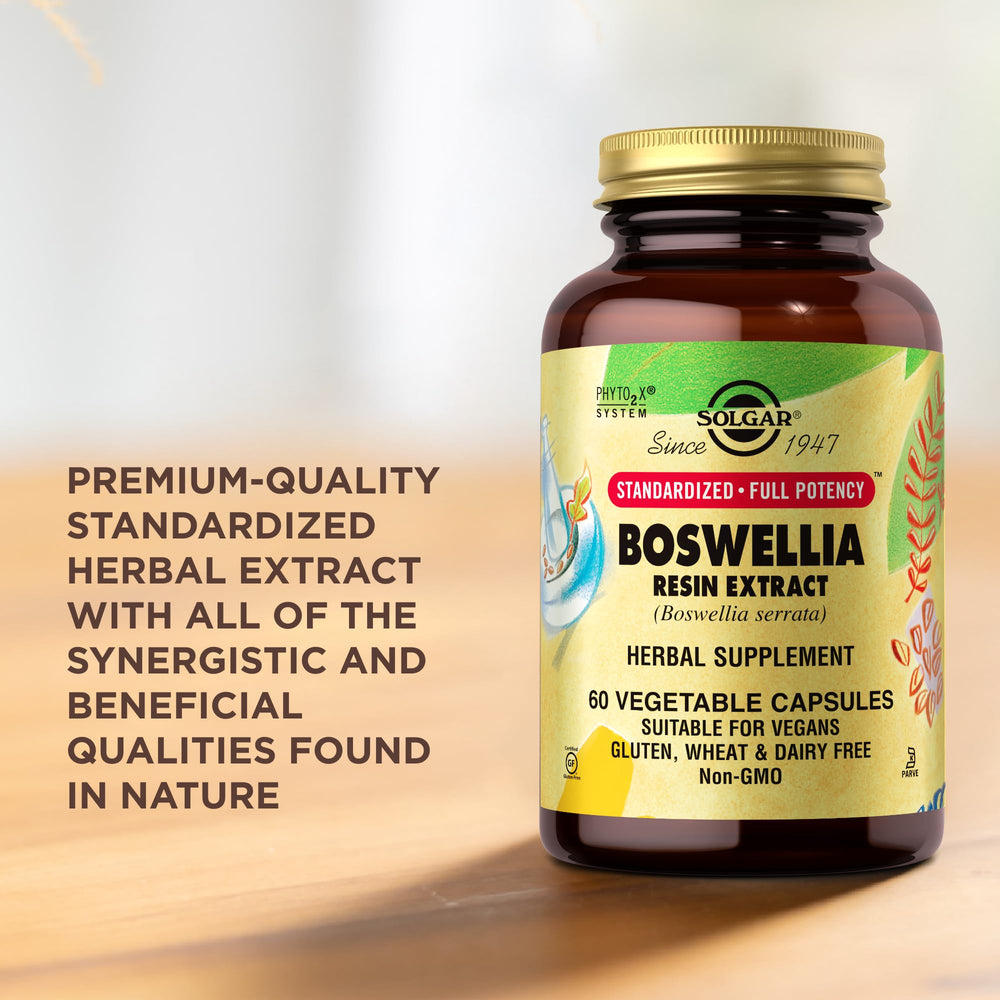 Label details of Solgar Boswellia Resin Extract