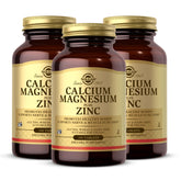 Solgar Calcium Magnesium Plus Zinc 3-pack front packaging