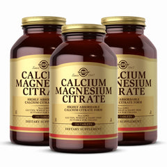 Solgar Calcium Magnesium Citrate 250 tablets bottle – Pack of 3 front view