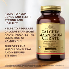 Vegan and kosher certification for Solgar Calcium Magnesium Citrate